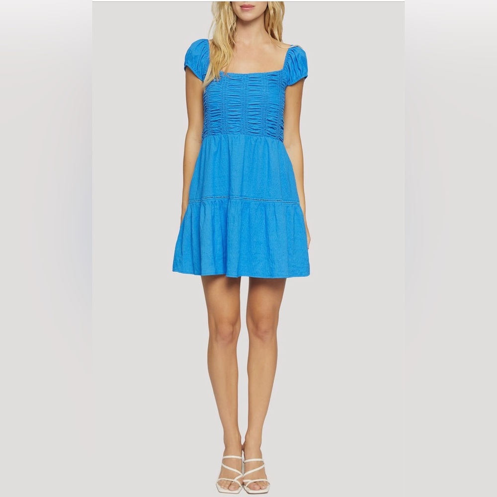 Zaffiro Shirred Tiered Minidress
Lost + Wander In: Royal Blue